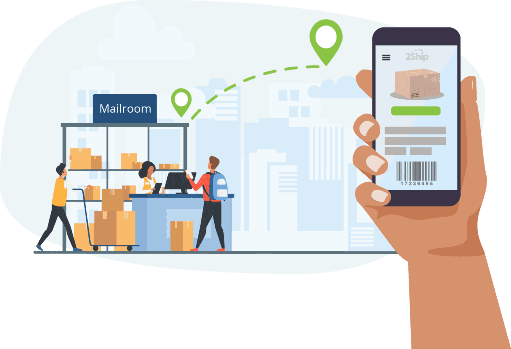 2Ship’s Corporate & Mailroom solutions centralize outbound requests, inbound deliveries, and internal operations—boosting efficiency.